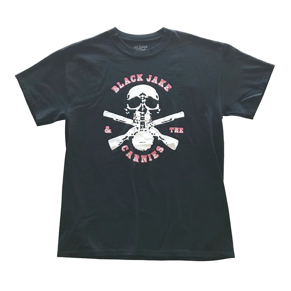 Black Jake & The Carnies Band Graphic T-Shirt Mens Small Black Short Sleeve Tee